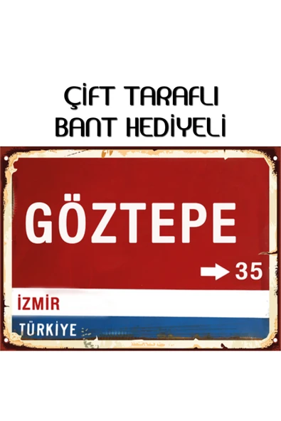 Organik Yolda GÖZTEPE ŞEHİR TABELASI KALİTELİ BASIM 10X15 cm ürün görseli 1