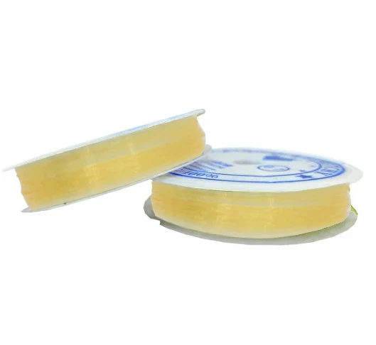 Açık Limon Sarı Misina 1.0 mm Esnek Silikon El İşi Takı Aksesuar Misinası - 1 Adet ürün görseli 1