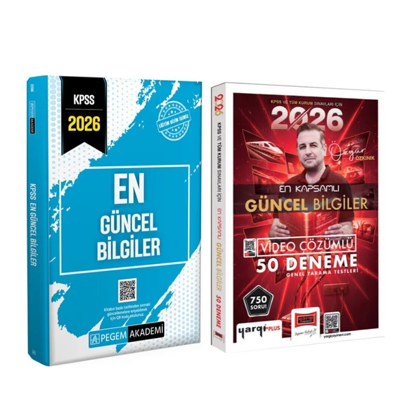 Pegem Akademi 2026 En Güncel Bilgiler Konu ve Yargı Yayınları Güncel Bilgiler Deneme Seti 2 Kitap ürün görseli 1