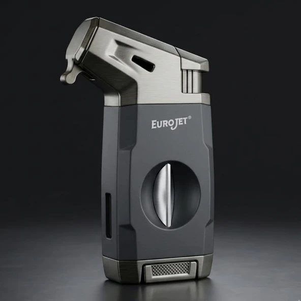 Euro Jet Tek Torch Siyah Pürmüz Puro Çakmağı ürün görseli 1