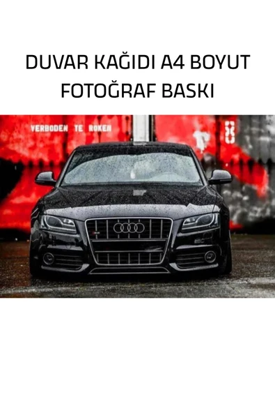 Organik Yolda Audi Araba Duvar Kağıdı, Fotoğraf Baskı, A4 Boyut, 21,0 x 29,7 cm ürün görseli 1