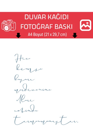 Organik Yolda Hiç kimse başarı merdivenine elleri cebinde tırmanmamıştır. Fotoğraf Baskı, A4 Boyut, 21,0 x 29,7 cm ürün görseli 1