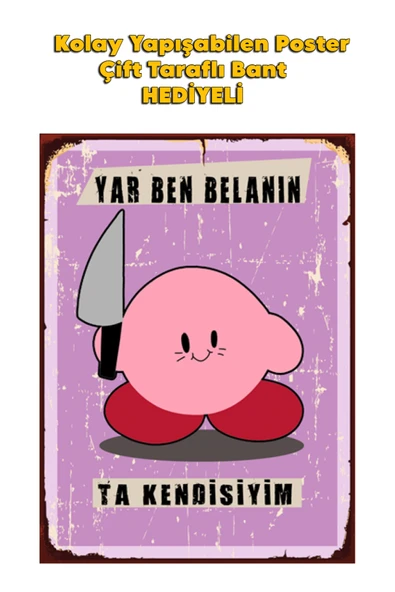 Organik Yolda YAR BEN BELANIN TA KENDİSİYİM POSTER KALİTELİ BASIM 10X15 cm ürün görseli 1