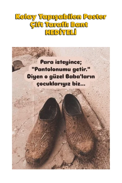 Organik Yolda GÜZEL BABALARIN ÇOCUKLARIYIZ BİZ POSTER KALİTELİ BASIM 10X15 cm ürün görseli 1