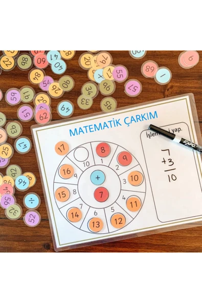 Organik Yolda MATEMATİK ÇARKIM, Toplama, Çıkarma, Bölme, Çarpma, Evde Eğitim. ürün görseli 1