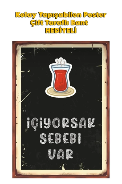Organik Yolda İÇİYORSAK SEBEBİ VAR POSTER KALİTELİ BASIM 10X15 cm ürün görseli 1