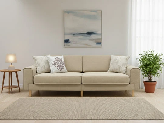 Rolivs Mokka Üçlü Doğal Doku Hazel Modern Kanepe ürün görseli 1