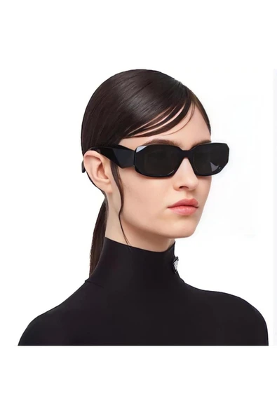 Uv400 Göz Koruyucu Unisex Güneş Gözlüğü Siyah Parlak 1038 ürün görseli 1