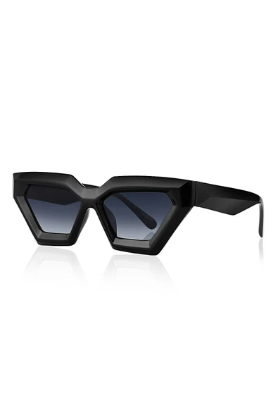 Uv400 Koruyucu Unisex New Cat Eye Güneş Gözlüğü Siyah Model 1076 ürün görseli 1