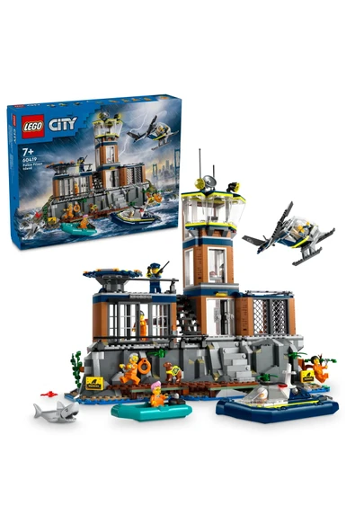 LEGO ® City Polis Hapishane Adası 60419 - 7+ Çocuklar için Yaratıcı Oyuncak Yapım Seti (980P) ürün görseli 1
