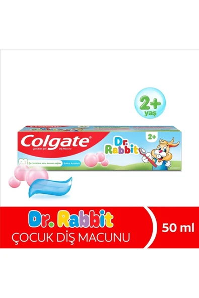 Dr. Rabbit Sakız Aromalı 2+ Yaş Diş Macunu 50 ml ürün görseli 1