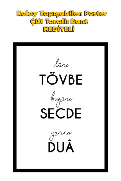 Organik Yolda DÜNE TÖVBE POSTER KALİTELİ BASIM 10X15 cm ürün görseli 1