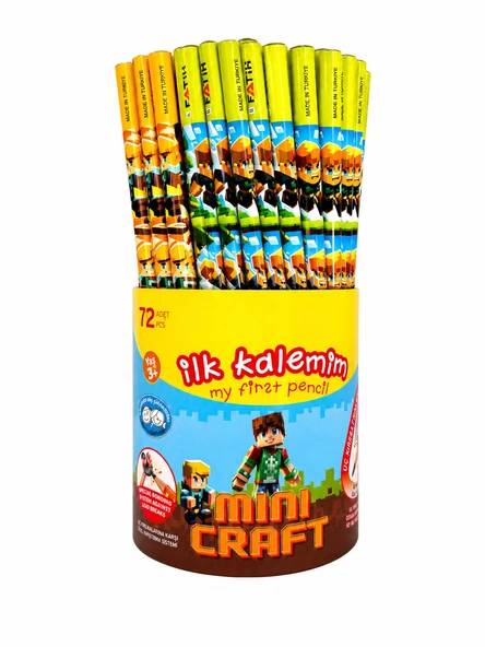 Mcraft Desenli Üçgen Fatih Kurşun Kalem 3 Adet ürün görseli 1