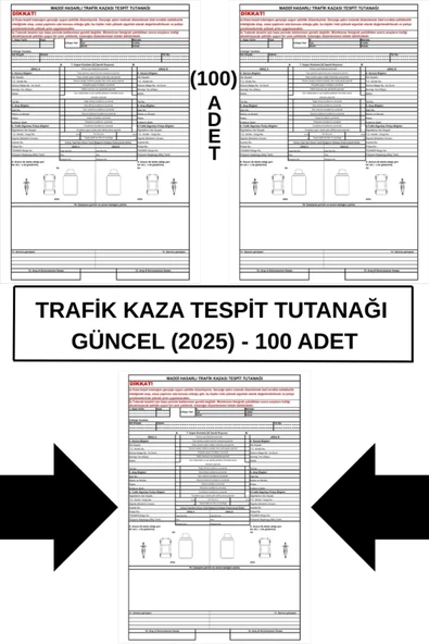 Organik Yolda Trafik Kaza Tesit Tutanağı Güncel (2025) - 100 Adet ürün görseli 1