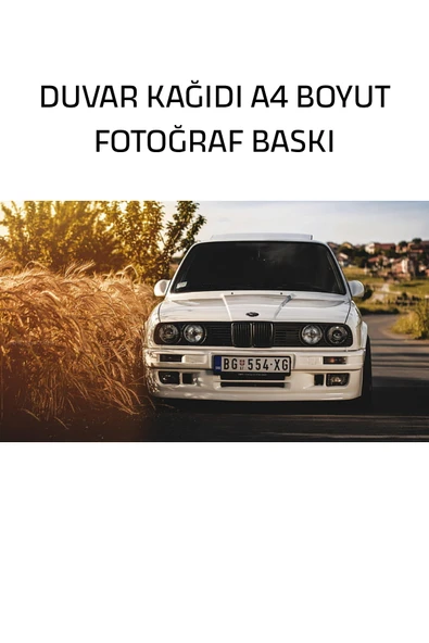 Organik Yolda BME e30 Araba Duvar Kağıdı, Fotoğraf Baskı, A4 Boyut, 21,0 x 29,7 cm ürün görseli 1