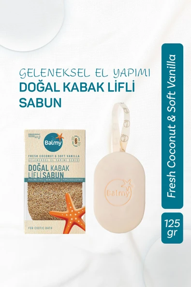 Doğal Kabak Lifli Sabun-coconut&vanılla ürün görseli 1