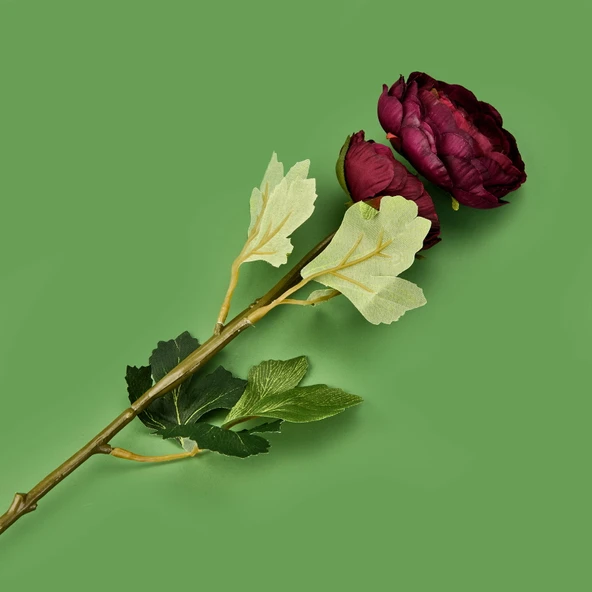 Deco Rose Dal Çiçek - Koyu Mor - 66 cm - Resim 2