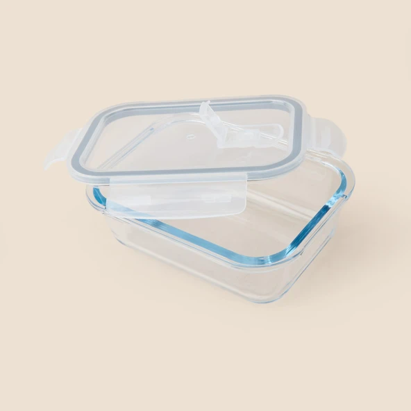Kitchen Olea Cam Saklama Kabı - Şeffaf - 640 ml - Resim 3