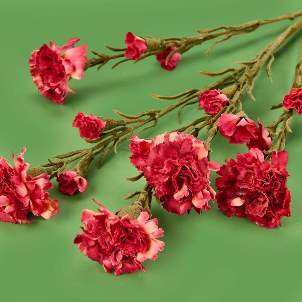 Deco Kranfil Dal Çiçek - Kırmızı - 68 cm - Resim 3
