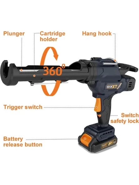 Maxxt 20V Çift Akülü Silikon Tabancası - Resim 3