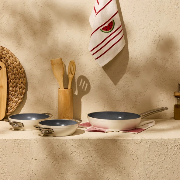 Kitchen Toscana Chef 3 Parça Seramik Tava Sahan Seti ürün görseli 1
