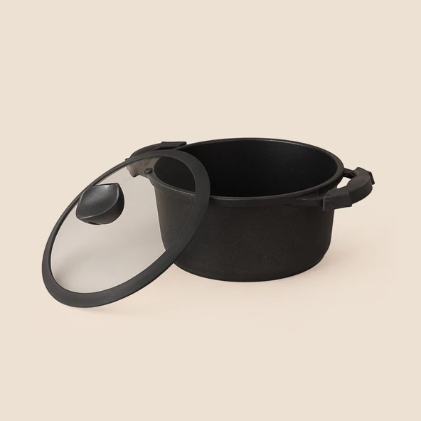Palladium Derin Tencere - Siyah - 24 cm - Resim 2