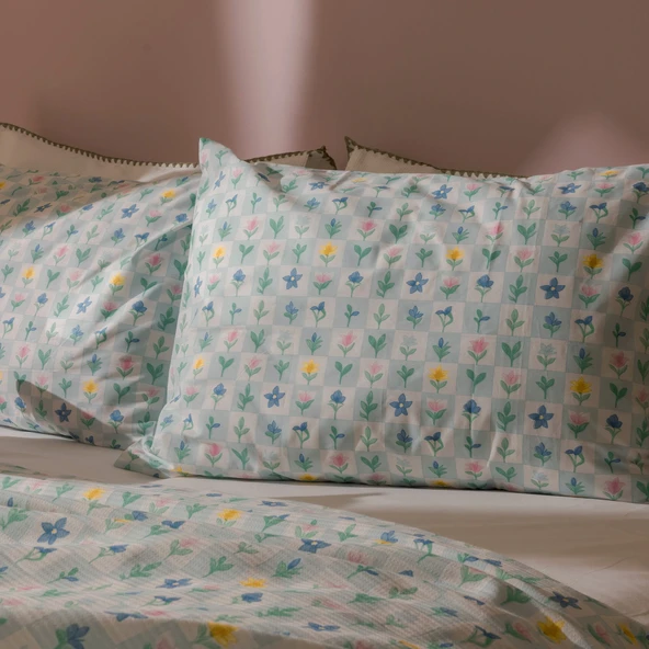Soft Minora Çift Kişilik Pike Takımı - Renkli - Resim 2