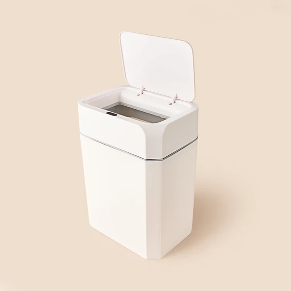 Sensörlü Çöp Kovası - Beyaz - 12 lt - Resim 3