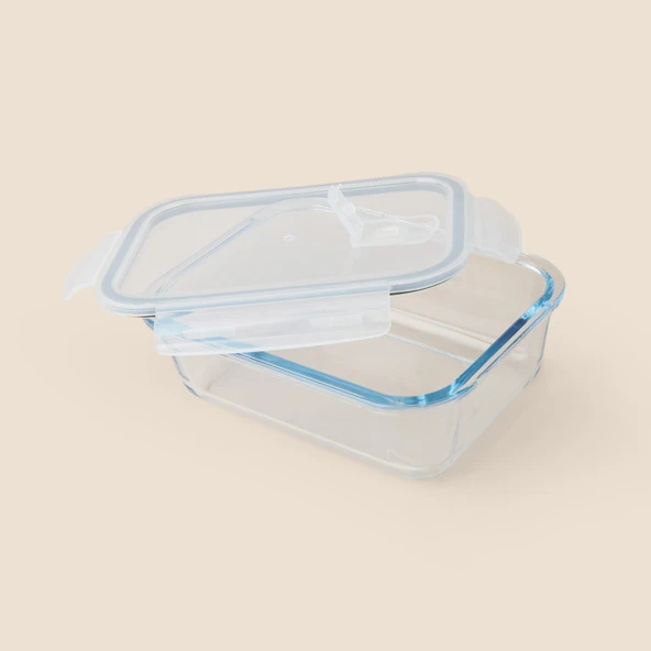 Kitchen Olea Cam Saklama Kabı - Şeffaf - 1040 ml - Resim 3