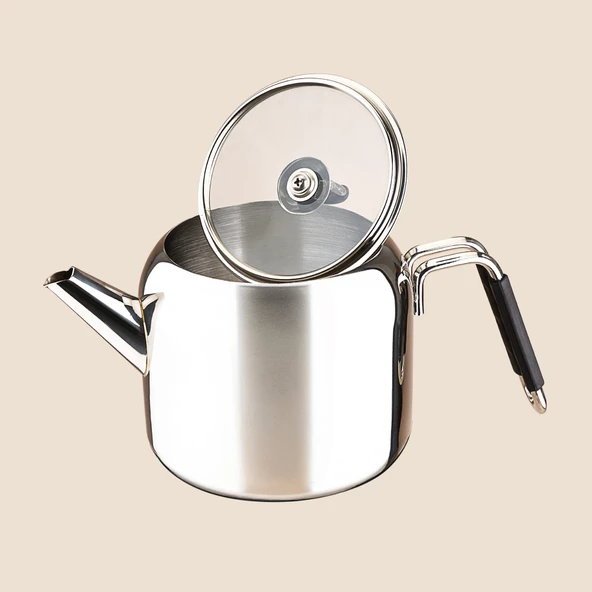 Kitchen Vetra Çaydanlık - Gri - 2,45 lt + 1,35 lt - Resim 2