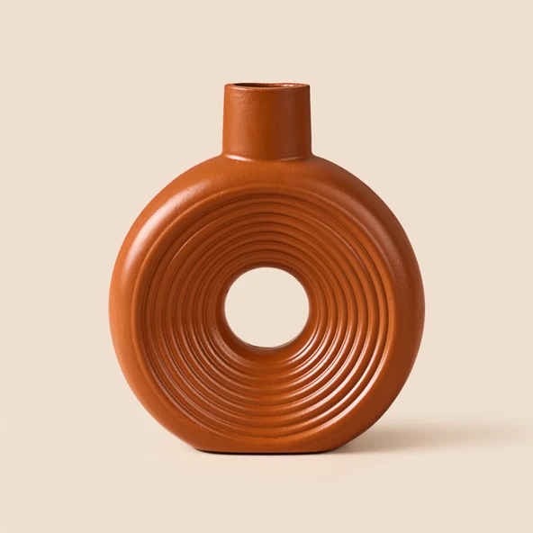 Deco Yuvarlak İskandinav Dekor - Kiremit - 18 cm ürün görseli 1