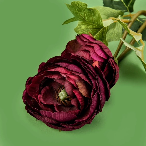 Deco Rose Dal Çiçek - Koyu Mor - 66 cm - Resim 3