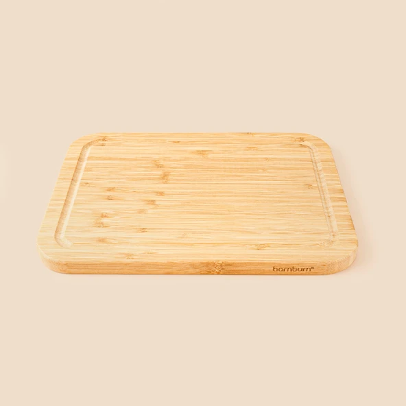 Talau Orta Boy Kesme Tahtası - Açık Kahverengi - 25x30 cm ürün görseli 1