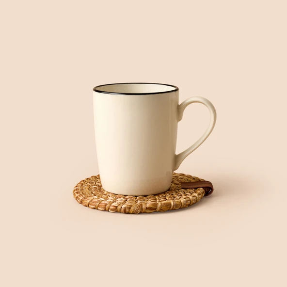 Soft Limon Bardak Altlığı - Bej - 13x13 cm - Resim 3