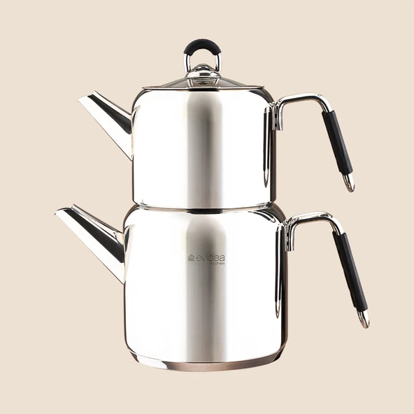 Kitchen Vetra Çaydanlık - Gri - 1,65 lt + 900 ml ürün görseli 1
