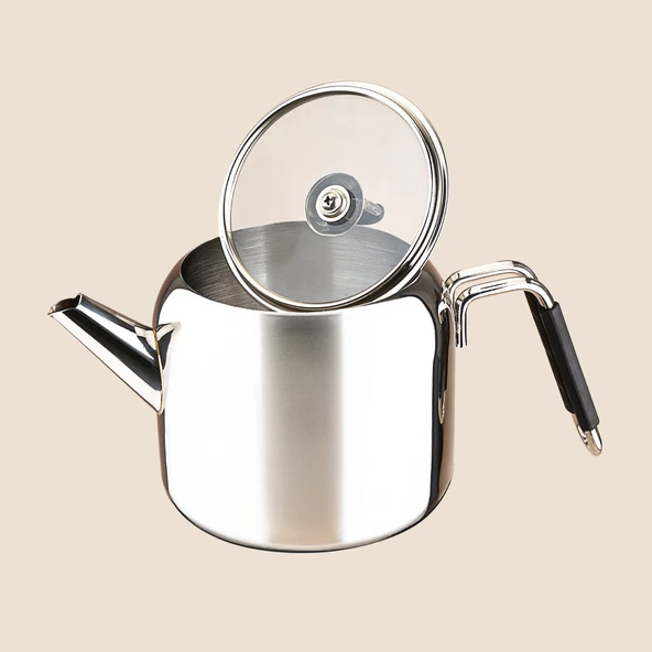 Kitchen Vetra Çaydanlık - Gri - 1,65 lt + 900 ml - Resim 2