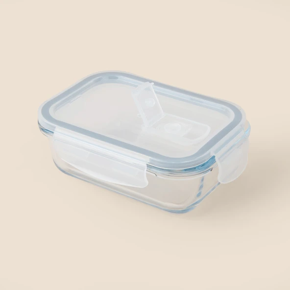 Kitchen Olea Cam Saklama Kabı - Şeffaf - 380 ml - Resim 2