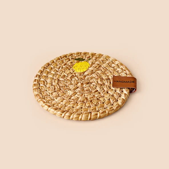 Soft Limon Bardak Altlığı - Bej - 13x13 cm ürün görseli 1