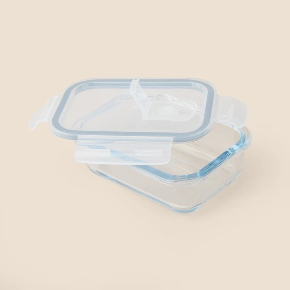 Kitchen Olea Cam Saklama Kabı - Şeffaf - 380 ml - Resim 3