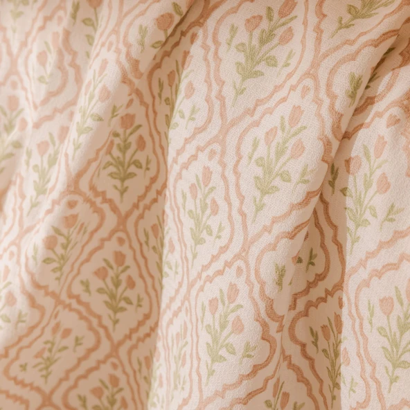 Soft Sonnet Çift Kişilik Pike Takımı - Pembe / Yeşil - Resim 3