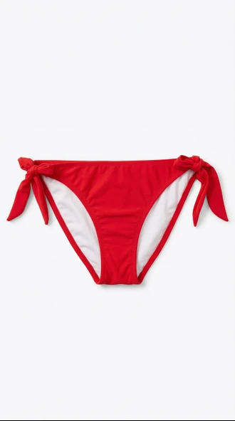 Kırmızı Kalın İp Bağcıklı Bikini Altı ürün görseli 1