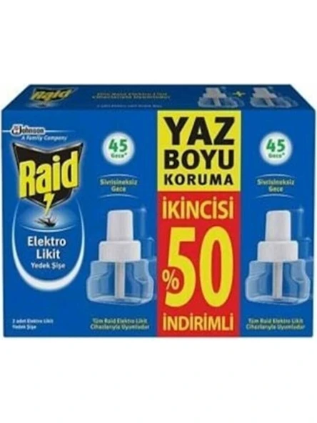 Raid Elektro Likit 45X2 Yedek 90 Gece (Sivrisinek) ürün görseli 1
