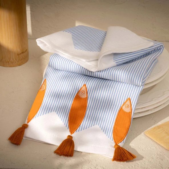 Soft Marli Kurulama Bezi - Mavi - 40x66 cm - Resim 2
