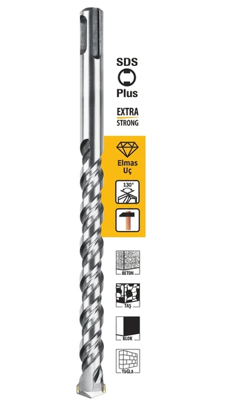 Filo Sds Plus Elmas Beton Matkap Ucu ( 12x450mm ) ürün görseli 1
