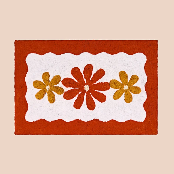 Soft Flor Tufting Banyo Paspası - Beyaz - 60x90 cm ürün görseli 1