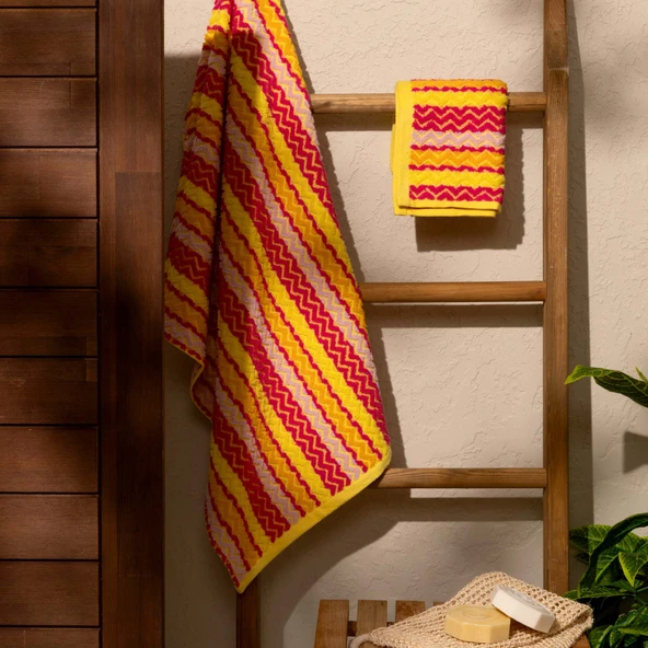 Soft Tinto Yüz Havlusu - Renkli - 50x90 cm ürün görseli 1