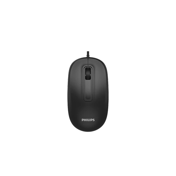 PHILIPS SPK7238B, Siyah, Usb Kablolu, 1200dpi, 3 Tuşlu Optic Mouse ürün görseli 1