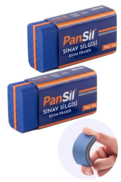 Sınav Silgisi Mavi Silgi Orta Boy 2 Adet Pansil Yumuşak Sınav Silgisi Ufalanmayan Okul Büro Yerli Üretim ürün görseli 1