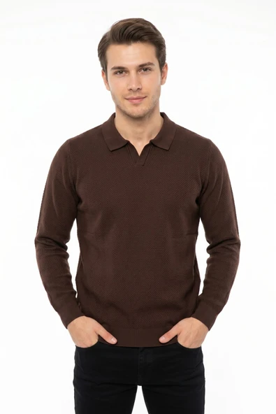 Erkek Spor Polo Yaka Mevsimlik Kazak BGL-ST05444 ürün görseli 1
