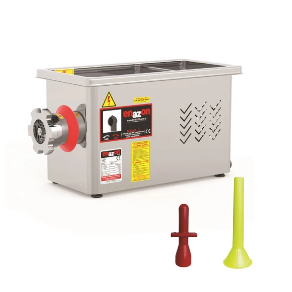 Enazon 12 No Et Kıyma Makinesi (Geri Çalışma Özellikli) 0,55 Kw 0,75 Hp( Beygir) SUCUK APARATLI ürün görseli 1